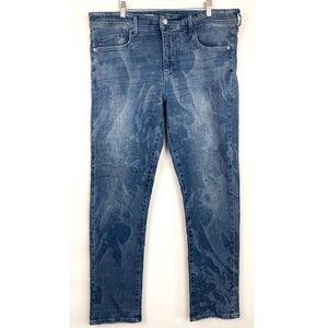 Pilcro Anthropologie Women's Boyfriend Slim Printed‎ Denim Jeans - Size 33 Tall